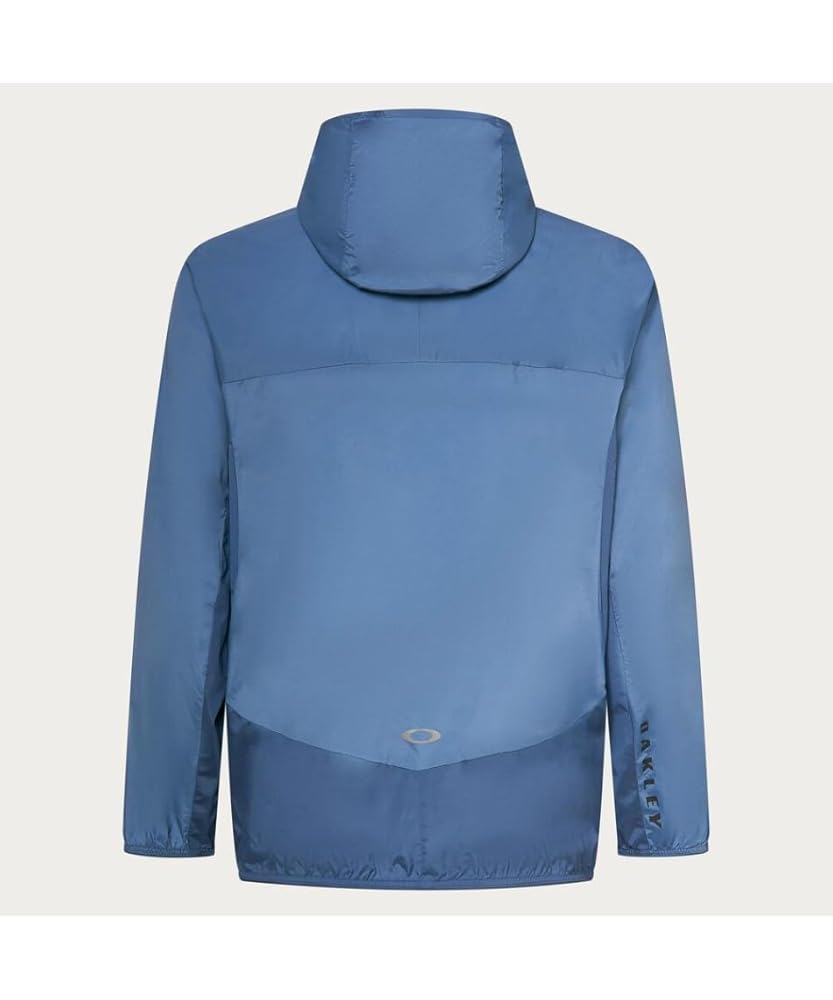 【美品】オークリー　ペイズリー柄　青　ライトジャケット　ダブルジップ　L OAKLEY オークリー メンズ 中綿ジャケット BORDERLESS VARSITY
